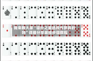 我来教大家“德扑之星透视作弊真的吗”详细分享装挂步骤教程
