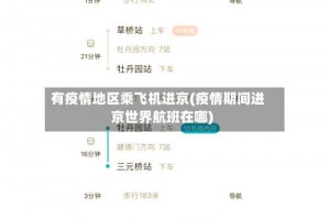 有疫情地区乘飞机进京(疫情期间进京世界航班在哪)