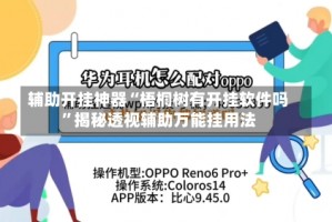 辅助开挂神器“同城搓麻将开挂器(透视)”揭秘透视辅助万能挂用法