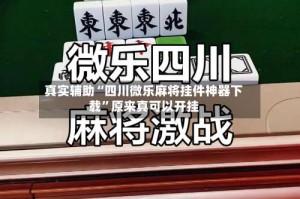 真实辅助“四川微乐麻将挂件神器下载”原来真可以开挂