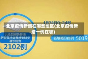 北京疫情新增在哪些地区(北京疫情新增一例在哪)