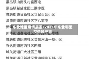 东北地区疫情最重／2021年东北哪里疫情最严重