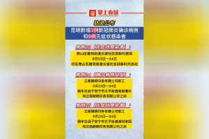云南新增本土确诊3例.云 南新增本土确诊病例8例