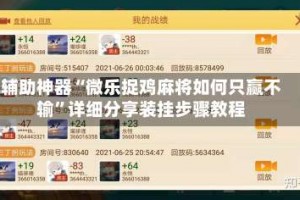 辅助神器“微乐捉鸡麻将如何只赢不输”详细分享装挂步骤教程