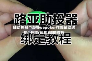 辅助神器“德州wepoker作弊辅助透视”开挂(透视)辅助教程