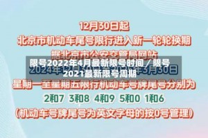 限号2022年4月最新限号时间／限号2021最新限号周期