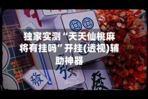 独家实测“天天仙桃麻将有挂吗”开挂(透视)辅助神器