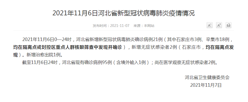 “河北新增本土确诊6例分布在石家庄等3市” 河北新增几例本土确诊？-第2张图片