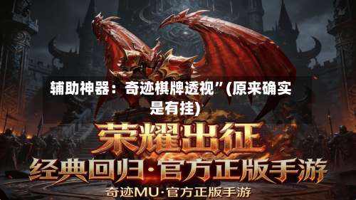 辅助神器：奇迹棋牌透视	”(原来确实是有挂)-第3张图片