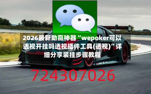 2026最新助赢神器“wepoker可以透视开挂吗透视插件工具(透视)”详细分享装挂步骤教程-第3张图片