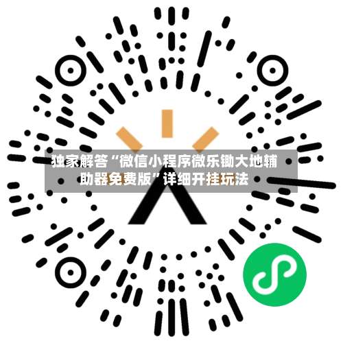 独家解答“微信小程序微乐锄大地辅助器免费版		”详细开挂玩法-第2张图片