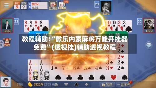 教程辅助!“微乐内蒙麻将万能开挂器免费”(透视挂)辅助透视教程-第3张图片