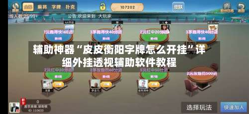 辅助神器“皮皮衡阳字牌怎么开挂	”详细外挂透视辅助软件教程-第1张图片