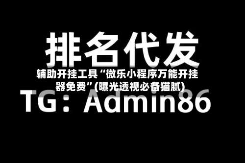 辅助开挂工具“微乐小程序万能开挂器免费”(曝光透视必备猫腻)-第1张图片