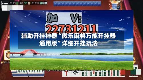 辅助开挂神器“微乐麻将万能开挂器通用版”详细开挂玩法-第1张图片