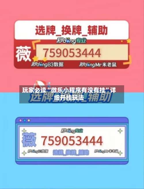玩家必读“微乐小程序有没有挂”详细开挂玩法-第1张图片