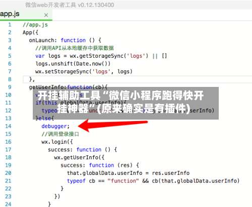 开挂辅助工具“微信小程序跑得快开挂神器”(原来确实是有插件)-第3张图片