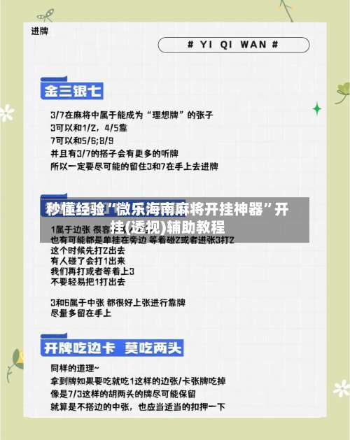 秒懂经验“微乐海南麻将开挂神器”开挂(透视)辅助教程-第2张图片