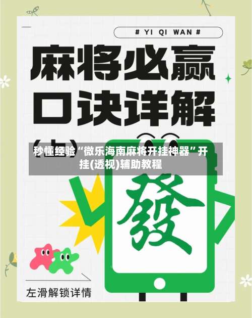 秒懂经验“微乐海南麻将开挂神器”开挂(透视)辅助教程-第3张图片