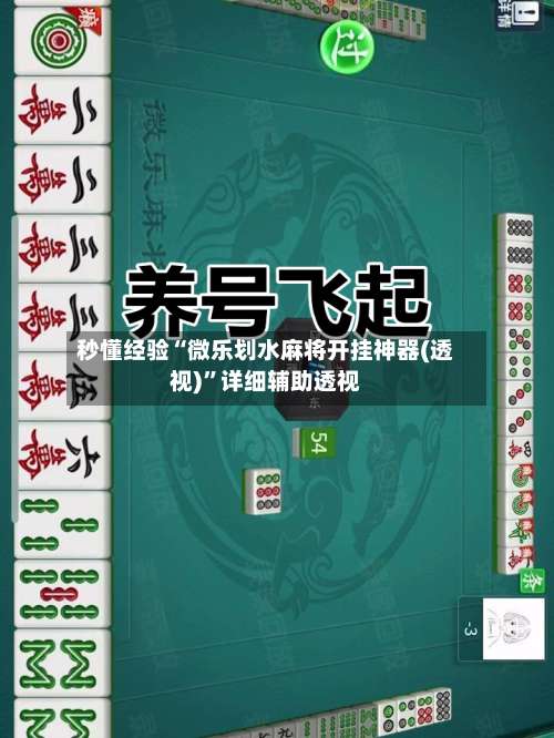 秒懂经验“微乐划水麻将开挂神器(透视)”详细辅助透视-第1张图片