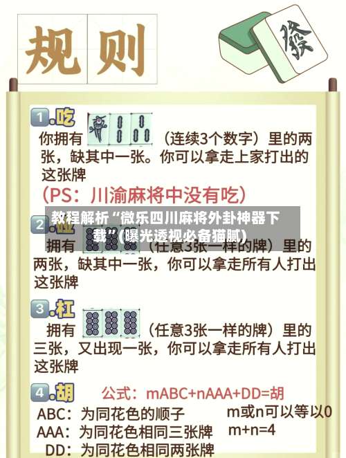 教程解析“微乐四川麻将外卦神器下载”(曝光透视必备猫腻)-第1张图片