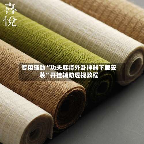 专用辅助“功夫麻将外卦神器下载安装	”开挂辅助透视教程-第3张图片