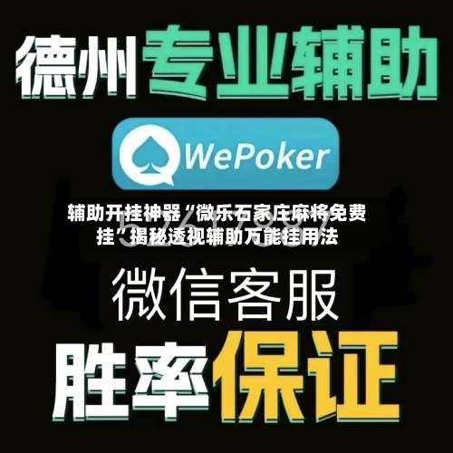 辅助开挂神器“微乐石家庄麻将免费挂	”揭秘透视辅助万能挂用法-第1张图片