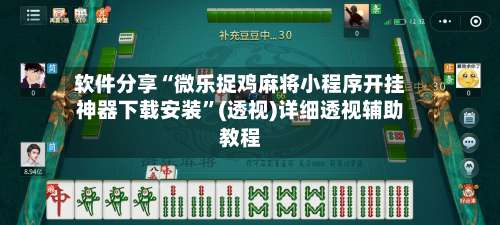 软件分享“微乐捉鸡麻将小程序开挂神器下载安装	”(透视)详细透视辅助教程-第2张图片