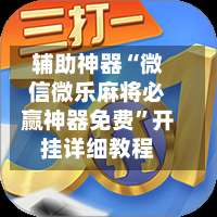辅助神器“微信微乐麻将必赢神器免费	”开挂详细教程-第3张图片