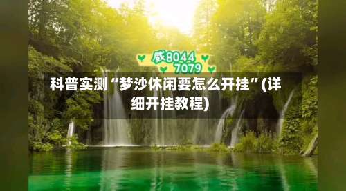 科普实测“梦沙休闲要怎么开挂”(详细开挂教程)-第2张图片