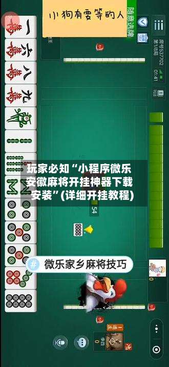 玩家必知“小程序微乐安徽麻将开挂神器下载安装”(详细开挂教程)-第3张图片