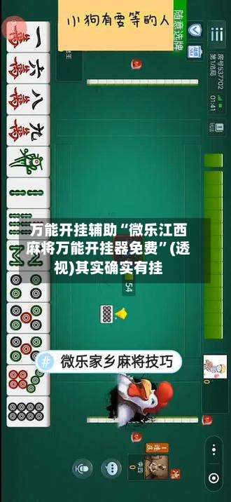 万能开挂辅助“微乐江西麻将万能开挂器免费	”(透视)其实确实有挂-第2张图片