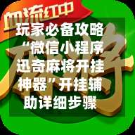 玩家必备攻略“微信小程序迅奇麻将开挂神器		”开挂辅助详细步骤-第2张图片