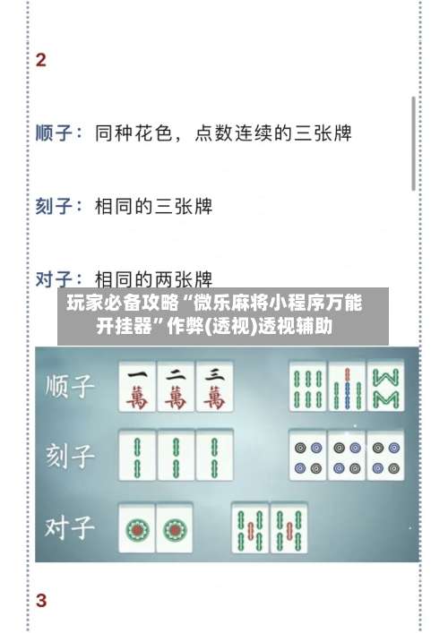 玩家必备攻略“微乐麻将小程序万能开挂器”作弊(透视)透视辅助-第1张图片