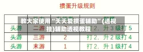 教大家使用“天天爱掼蛋辅助	”(透视挂)辅助透视教程-第2张图片
