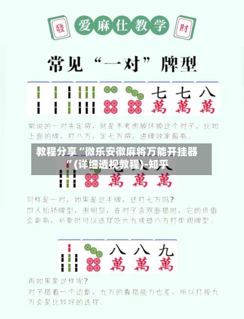 教程分享“微乐安徽麻将万能开挂器”(详细透视教程)-知乎-第1张图片