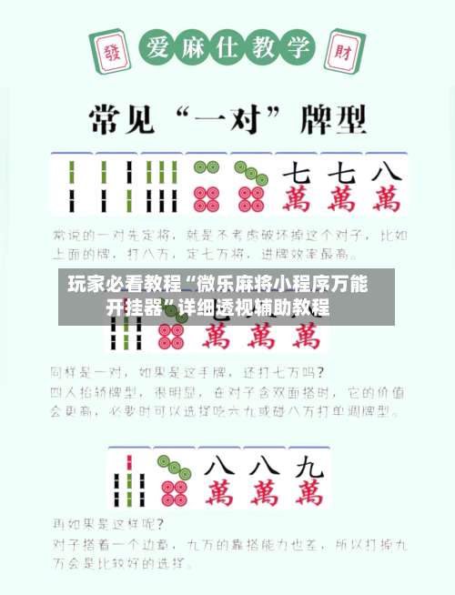 玩家必看教程“微乐麻将小程序万能开挂器	”详细透视辅助教程-第2张图片