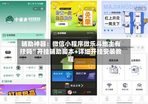 辅助神器：微信小程序微乐斗地主有挂吗	”开挂辅助脚本+详细开挂安装教程-第2张图片