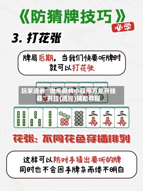 玩家速看“微乐麻将小程序万能开挂器”开挂(透视)辅助教程-第3张图片