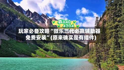 玩家必备攻略“微乐三代必赢辅助器免费安装	”(原来确实是有插件)-第3张图片