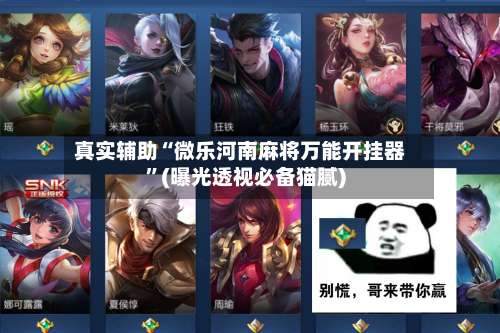 真实辅助“微乐河南麻将万能开挂器”(曝光透视必备猫腻)-第3张图片
