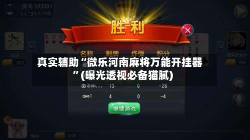 真实辅助“微乐河南麻将万能开挂器	”(曝光透视必备猫腻)-第1张图片