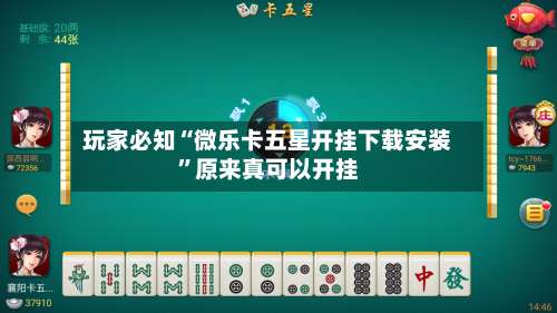玩家必知“微乐卡五星开挂下载安装”原来真可以开挂-第1张图片