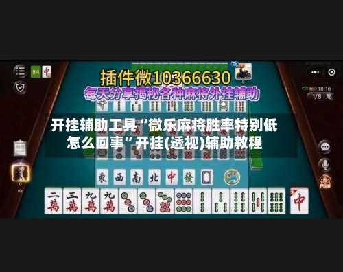 开挂辅助工具“微乐麻将胜率特别低怎么回事”开挂(透视)辅助教程-第1张图片