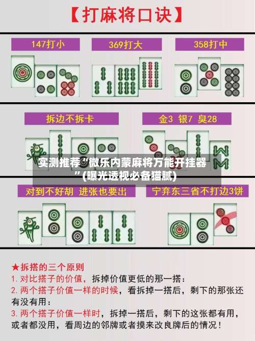 实测推荐“微乐内蒙麻将万能开挂器”(曝光透视必备猫腻)-第1张图片