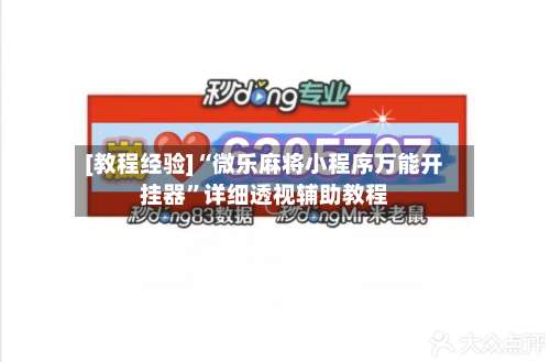[教程经验]“微乐麻将小程序万能开挂器”详细透视辅助教程-第1张图片