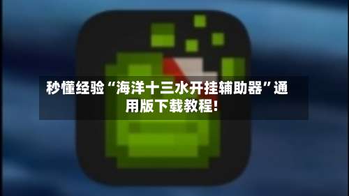 秒懂经验“海洋十三水开挂辅助器	”通用版下载教程!-第2张图片