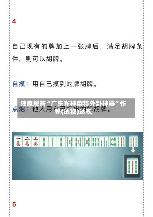 独家解答“广东雀神麻将外卦神器”作弊(透视)透视-第1张图片