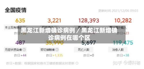 黑龙江新增确诊病例/黑龙江新增确诊病例在哪个区-第1张图片