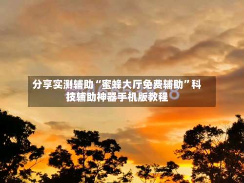 分享实测辅助“蜜蜂大厅免费辅助	”科技辅助神器手机版教程-第1张图片